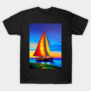 DREAMY SAILBOAT AT SUNSET T-Shirt